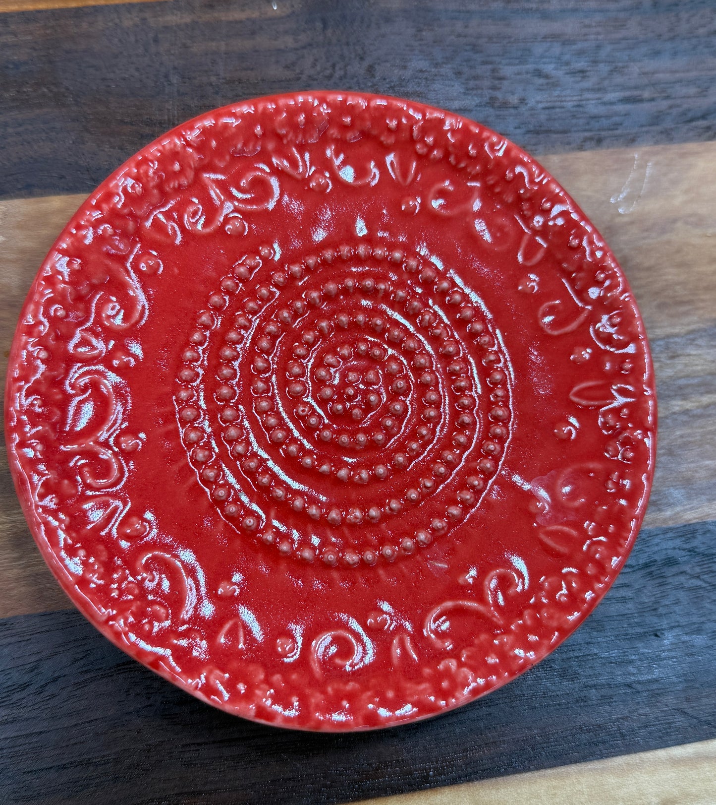 Red Grater Plate