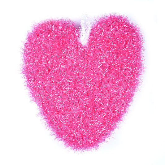Pink Heart Scrubbie