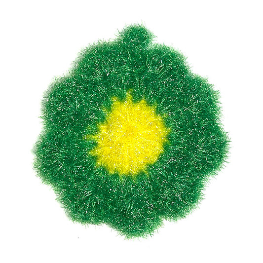 Green Flower Scrubbie
