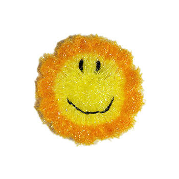 Orange Flower Smile Scrubbie Sponge