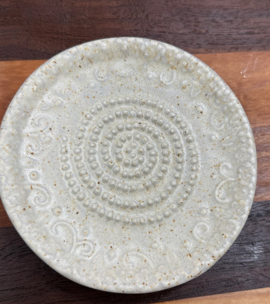 Speckled White Grater Plate